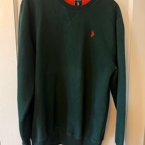 US Polo Association Men's Green crewneck Sweatshirt